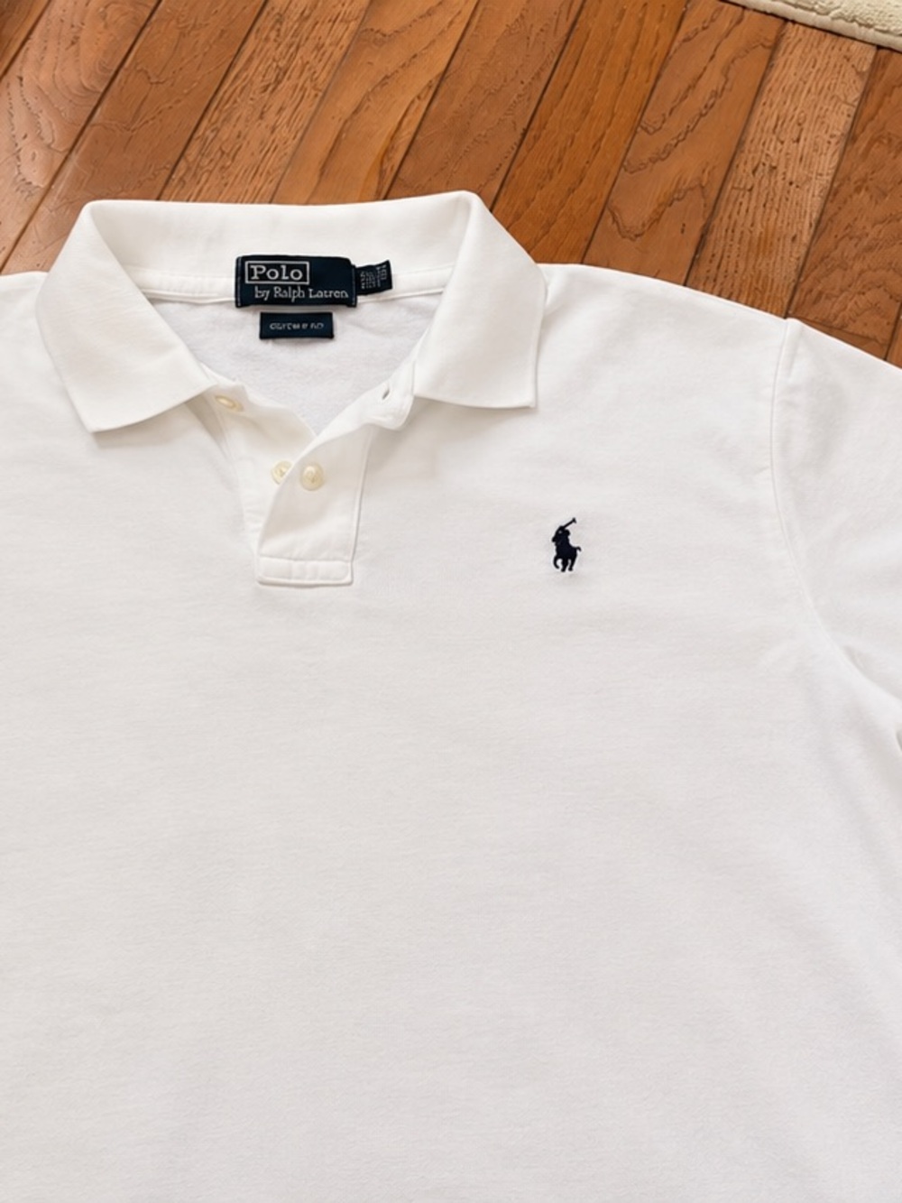 Polo by Ralph Lauren White Polo with Navy Pony